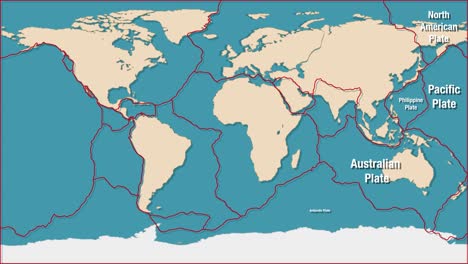 animation of tectonic plates and their boundaries