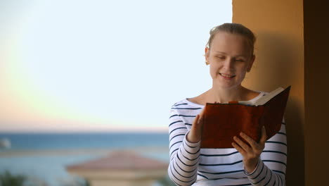 woman reading a book