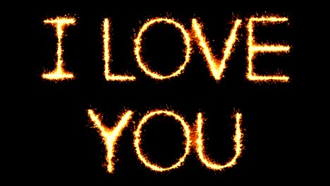 i love you 문자 스파클러 글리터 스파크 불꽃놀이 루프 애니메이션