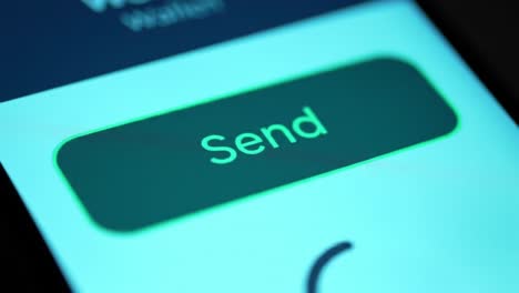 a user interacts with a smartphone screen showing a digital wallet application. the interface highlights the button for sending money. this showcases modern cashless transactions.