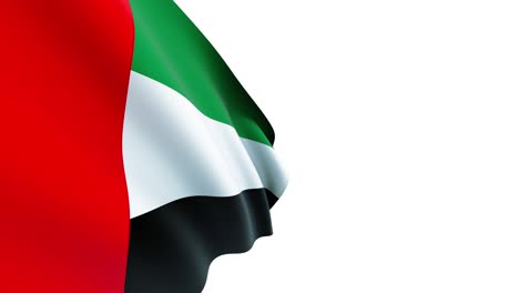 united arab emirates flag, uae flag, looping flag, alpha channel