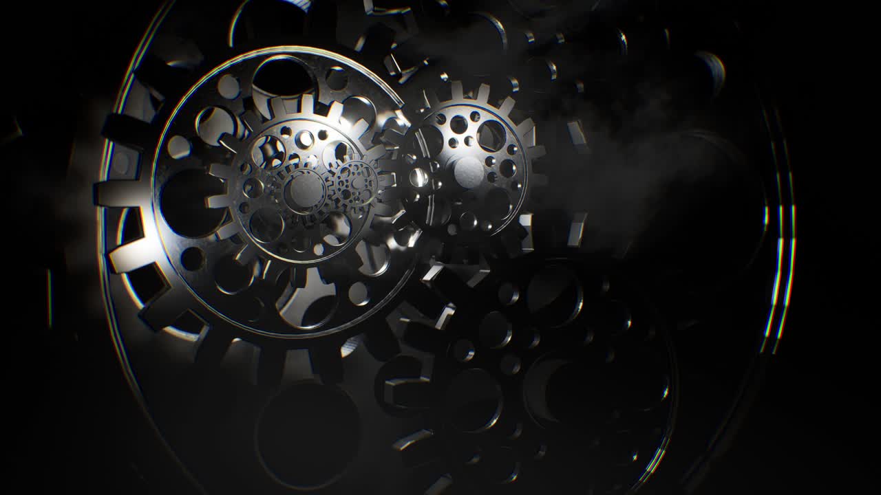 Gears And Cogs Rotating
