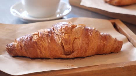 croissant with coffee