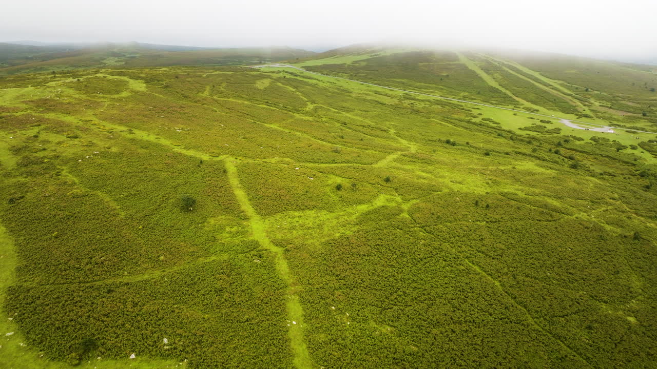 Aerial View of Rolling Green Hills