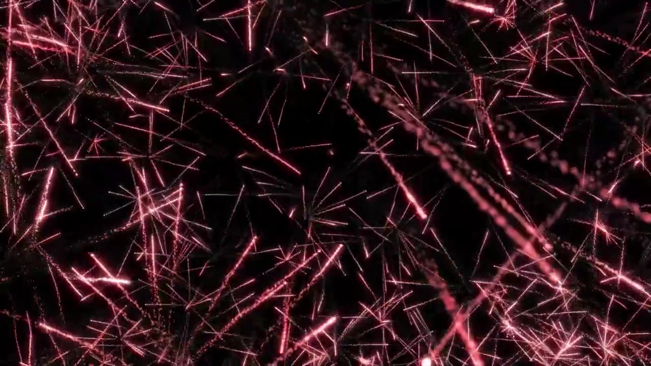 Double Fireworks Explosions on black background