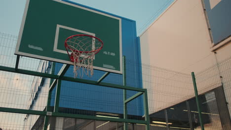 basketball hoop at an outdoor court