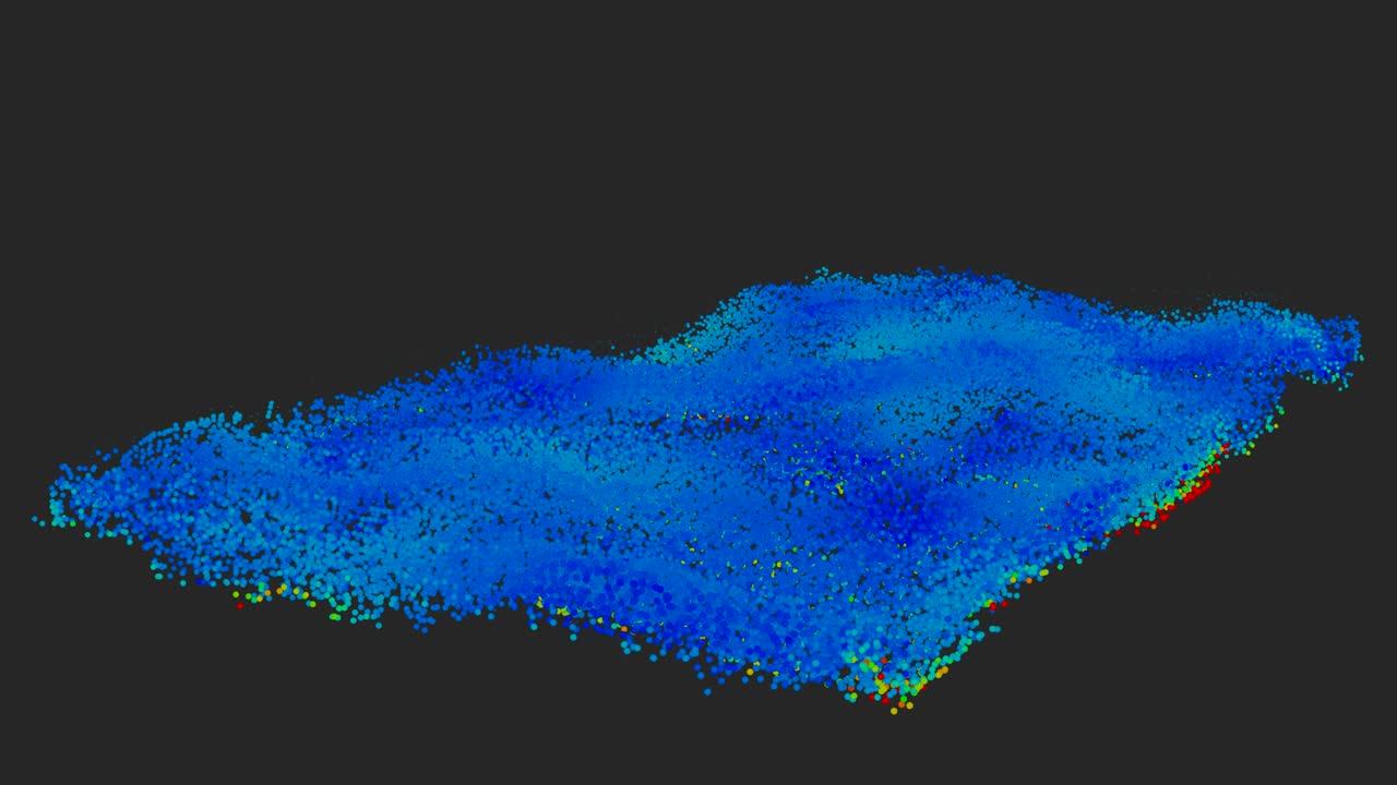 추상적인 컬러 점의 플렉서스