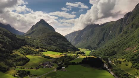 aerial footage beautiful nature norway.