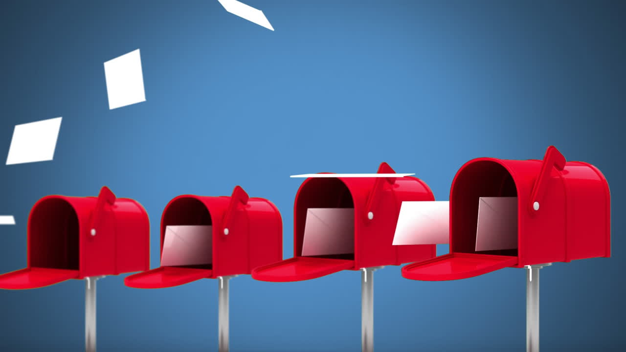 анимация почтовых ящиков против стрел, поднимающихся