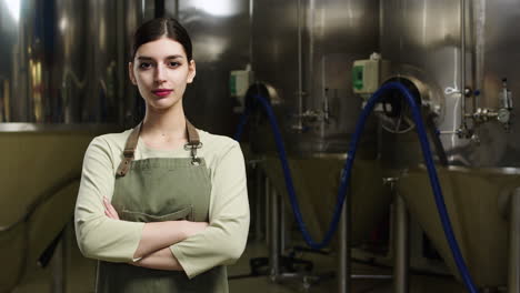 woman in brewery