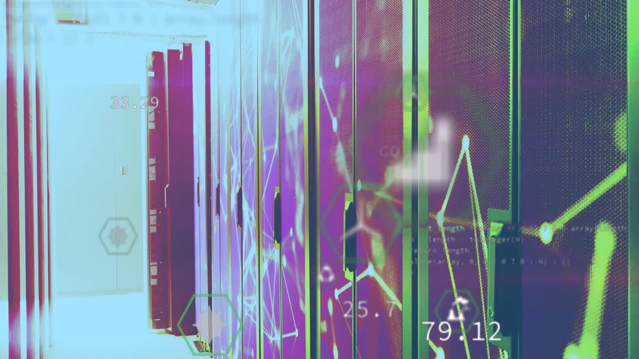 animación de iconos y procesamiento de datos a través de servidores