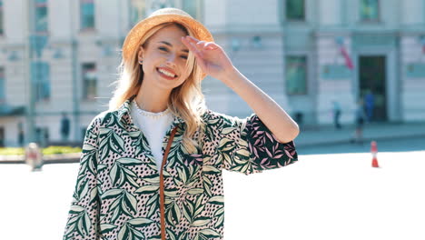 woman in stylish summer outfit