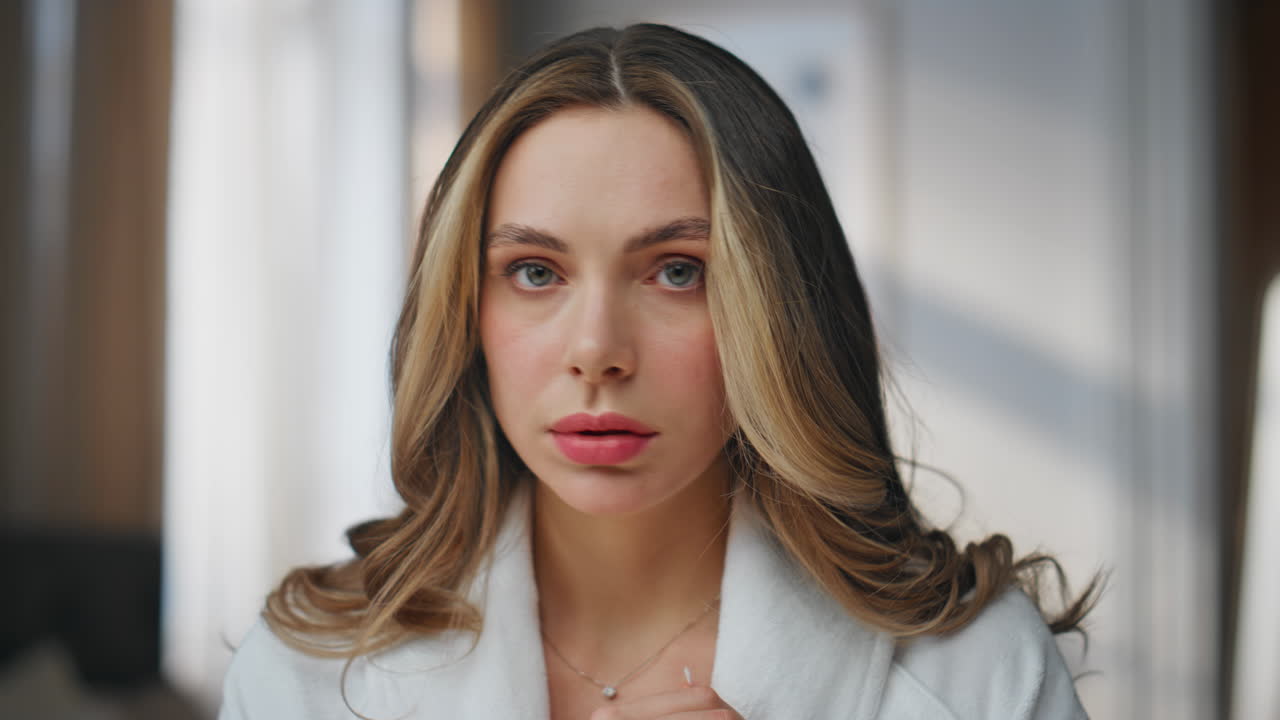 Beautiful woman portrait in close up