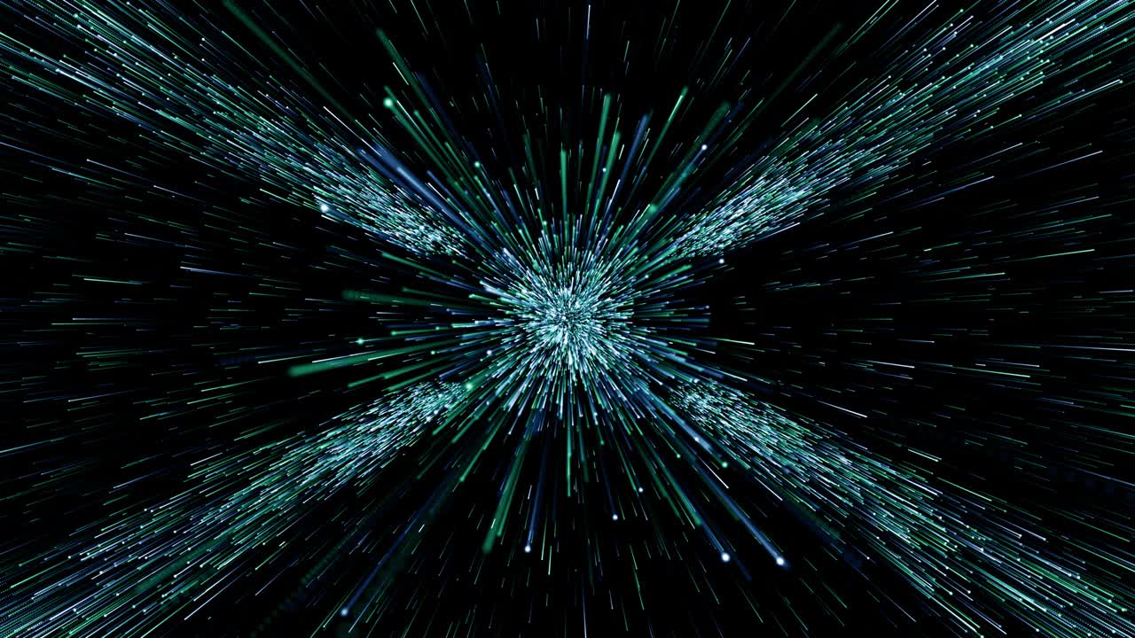 partículas azul verde evento juego tráiler títulos escenario de concierto cinematográfico bucle de fondo