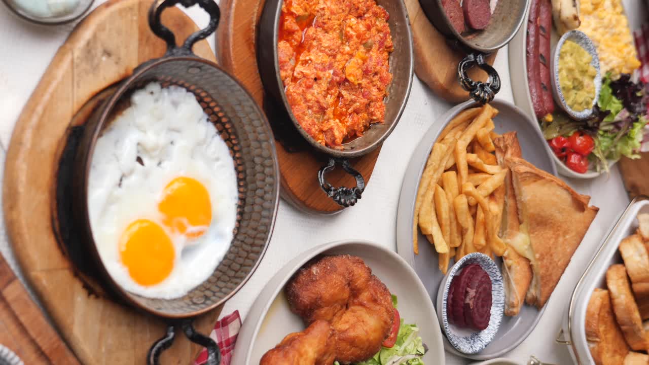 Delicious breakfast spread