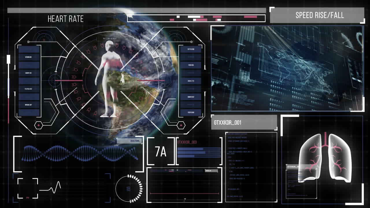 interfaz digital frente a un fondo negro