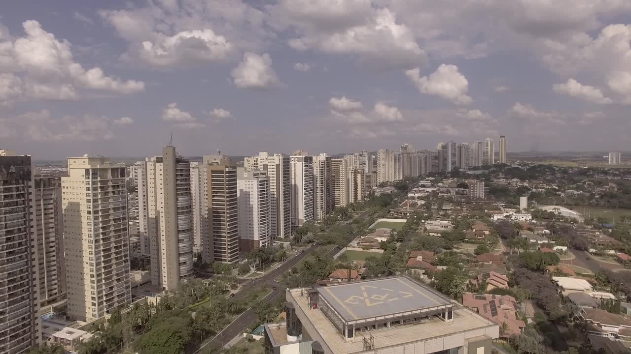 Cityscape aerial view with modern architecture
