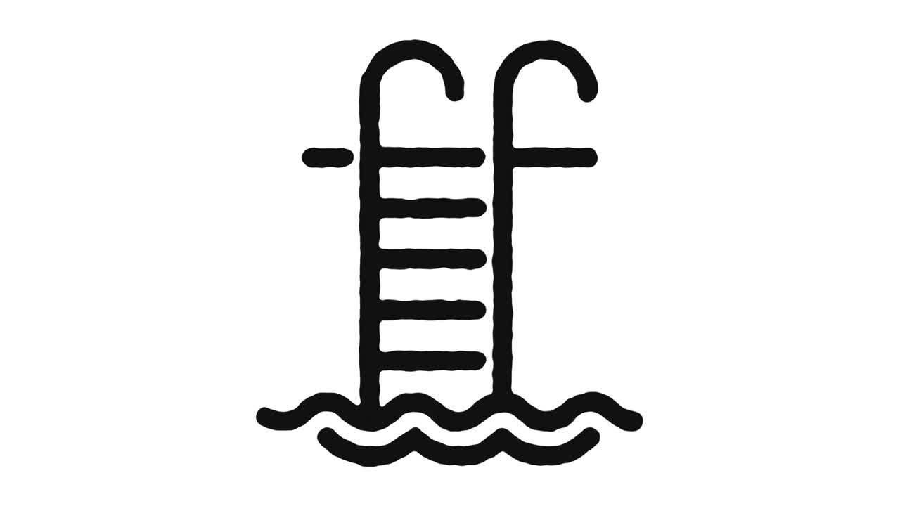 수영 아이콘 애니메이션 영상 및 알파 채널