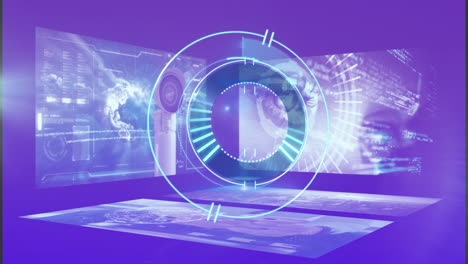 animation of scope scanning over data processing