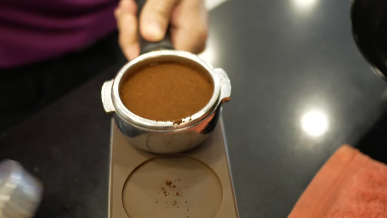 preparación de un espresso