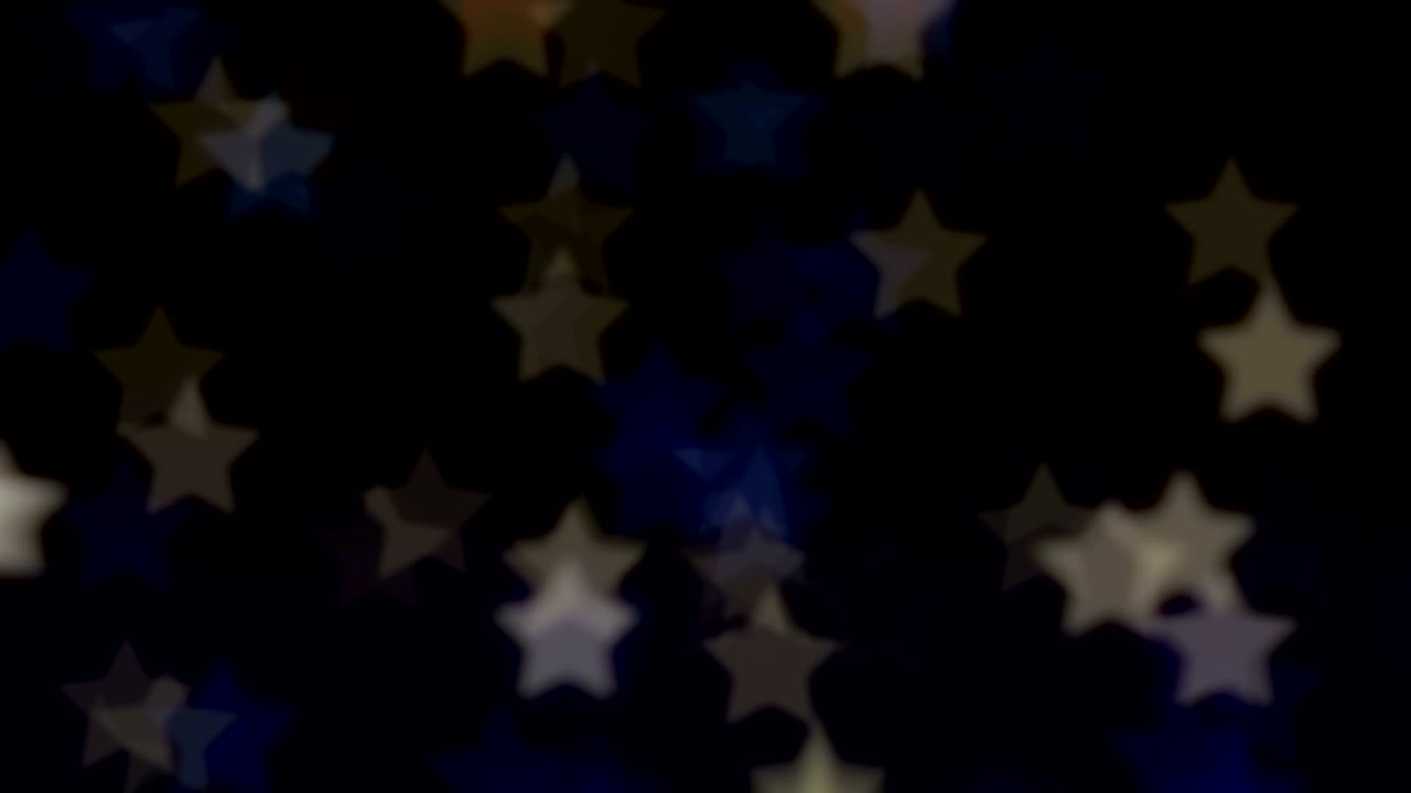 bokeh en el fondo en forma de muchas estrellas