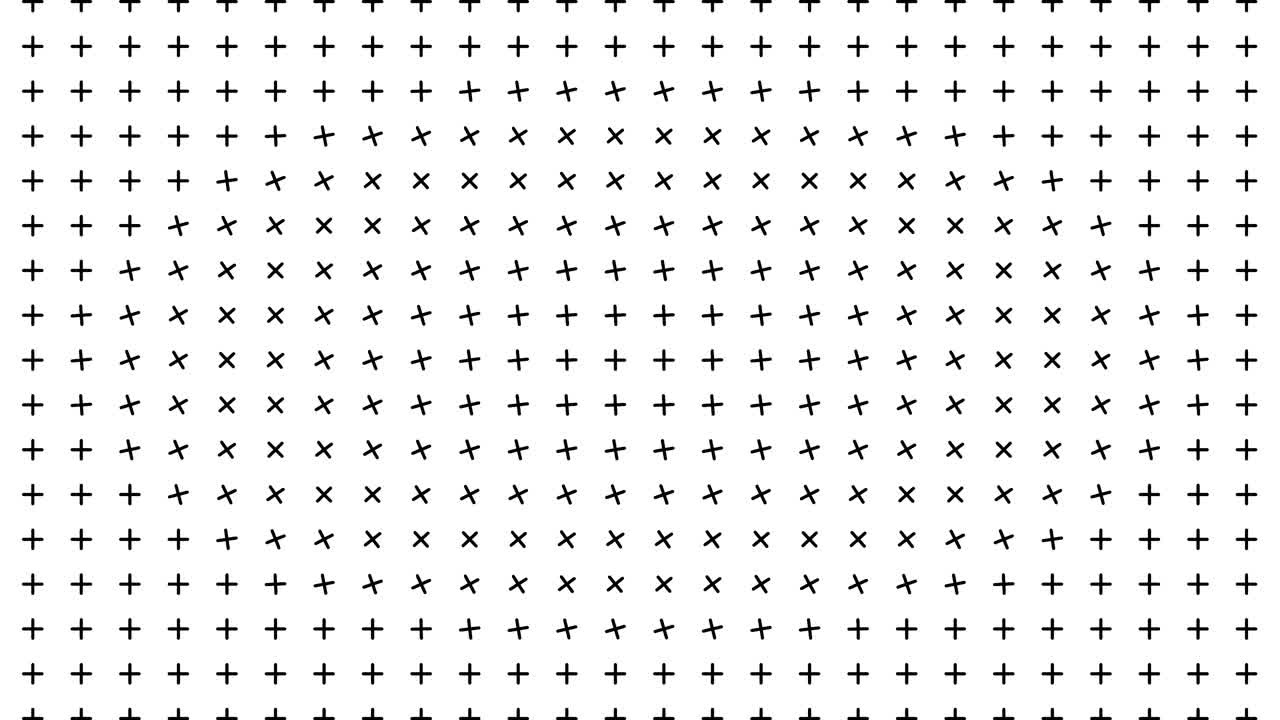 A grayscale repetitive design of small crosses forms a pattern resembling a grid, extending across rows and columns systematically in this picture