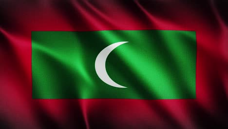 Flag-of-Maldives-Waving-Background