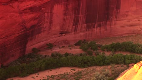 A-Zoom-Into-An-American-Indian-Dwelling-On-A-Cliff