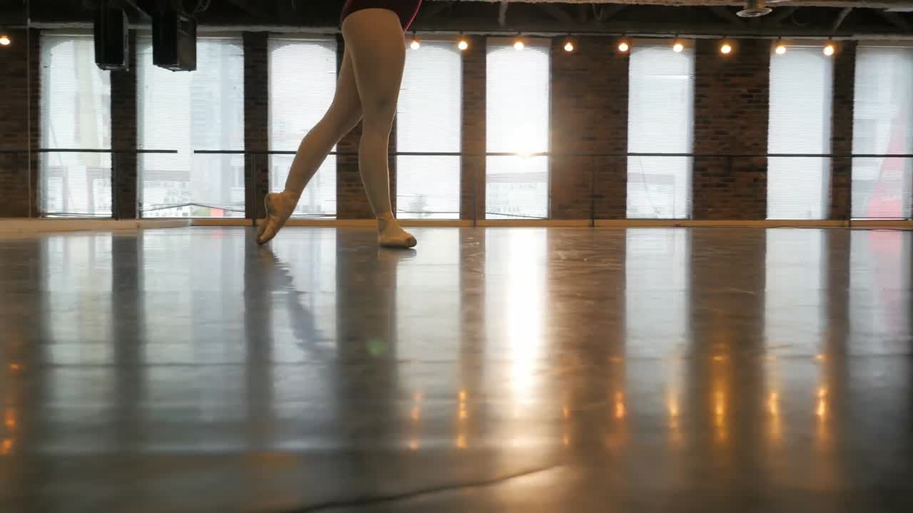 Ballerina practicing a ballet dance