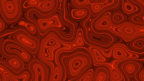 animación de múltiples formas líquidas brillantes en rojo ondulando girando y fluyendo suavemente