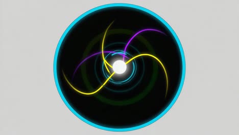 abstract neon rings swirling light background