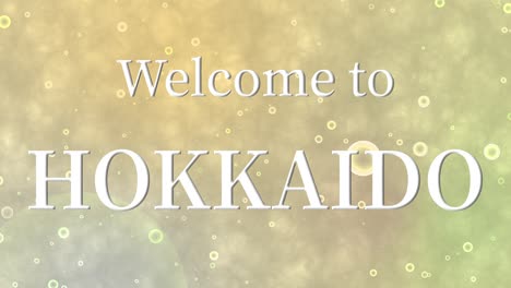 welcome to hokkaido message text animation motion graphics