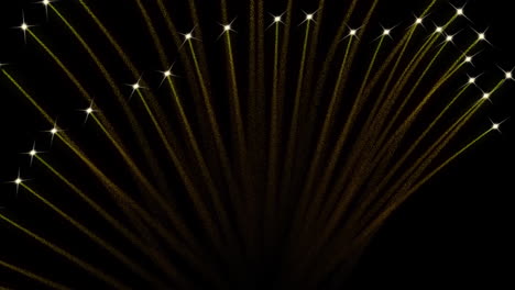 animation of fireworks exploding over black background