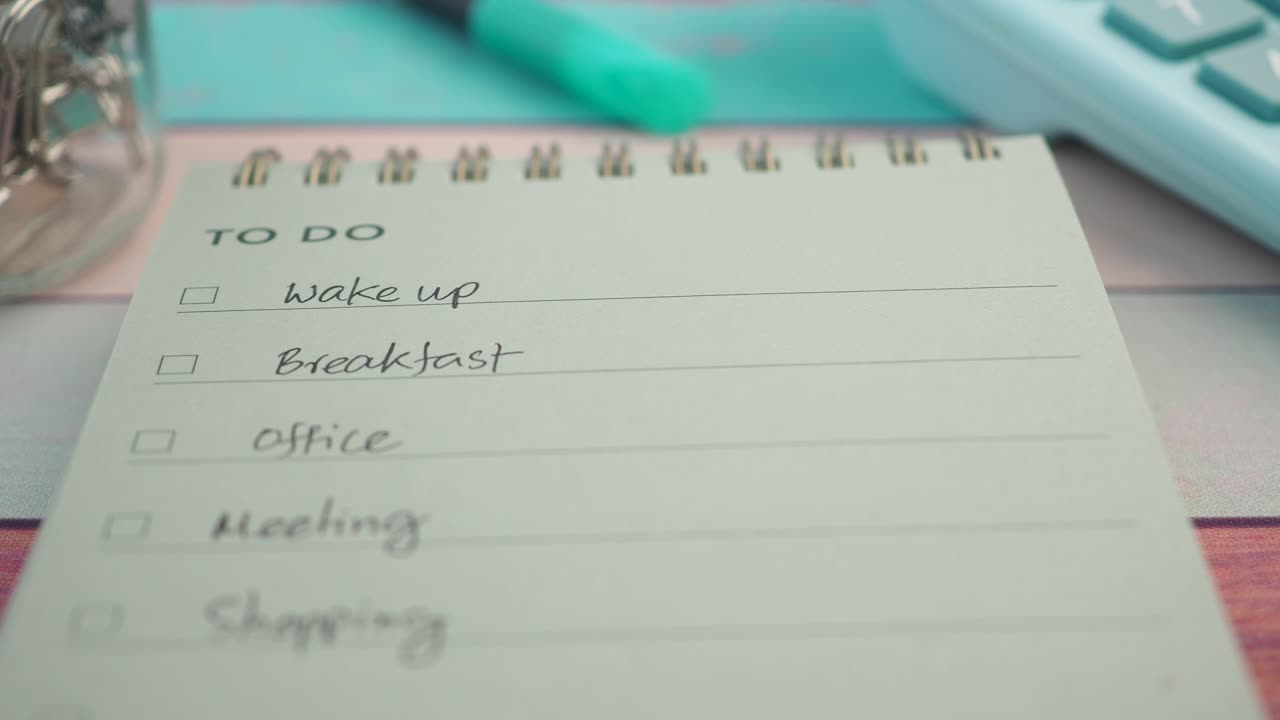 To Do List on a Desk