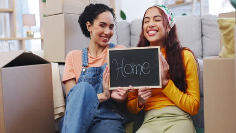 Happy,-chalkboard-and-gay-couple-winking