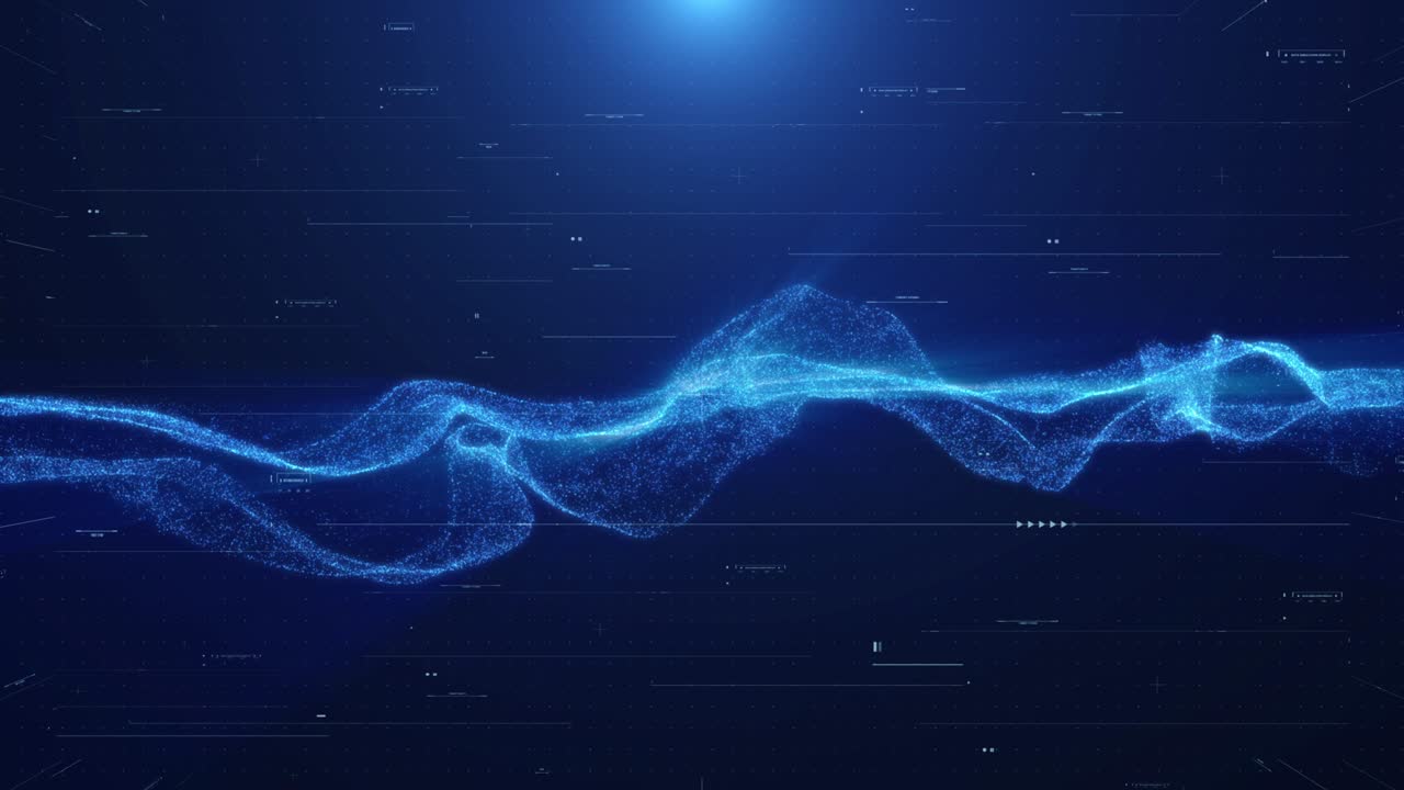 디지털 유기 파동 유체 (hud 시스템 미래의 요소 4k 모션 루프 배경)