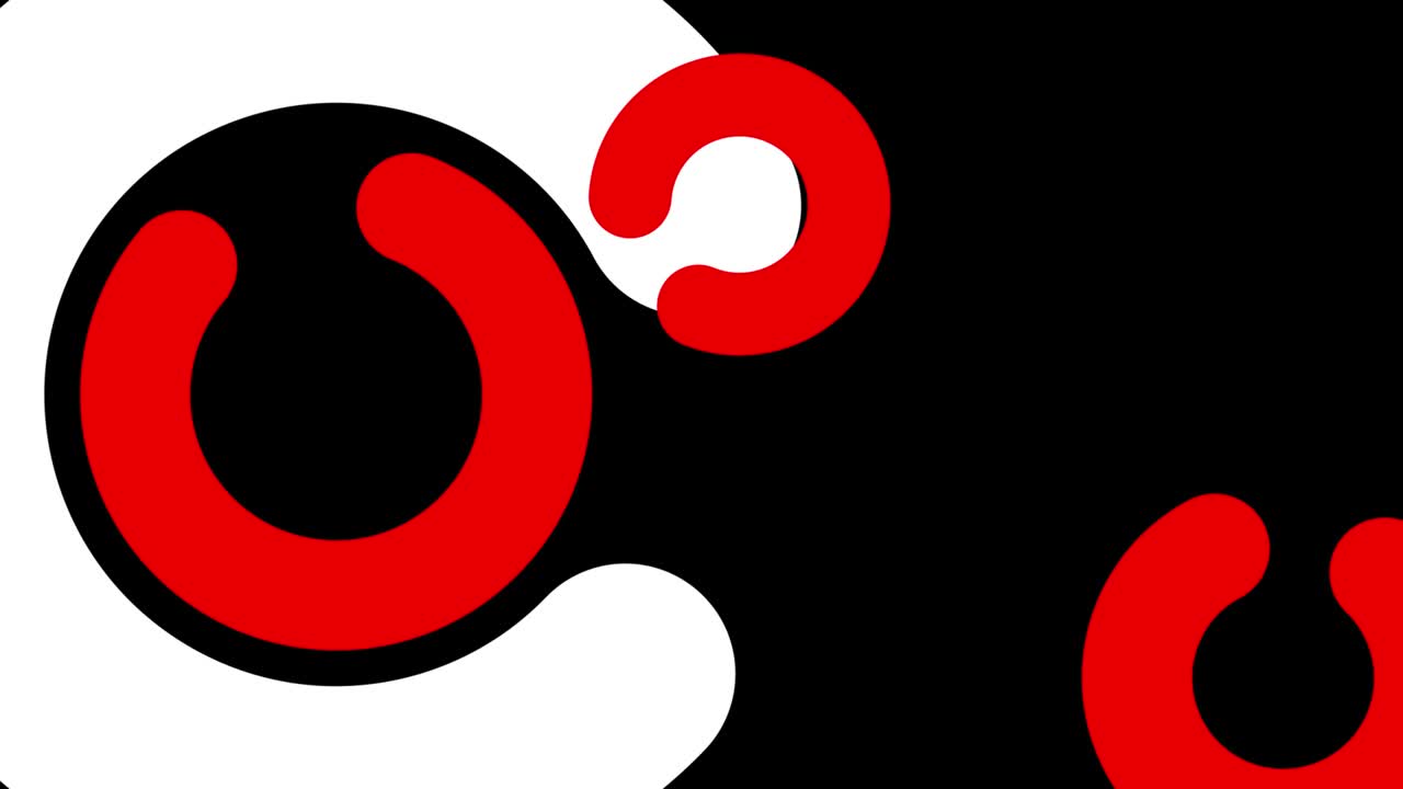 rojo, negro y blanco diseño moderno y plano círculo de carga o barra de progreso animación de fondo video de stock