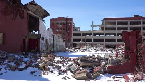 old rundown and destroyed automobile factory near detroit michigan 2