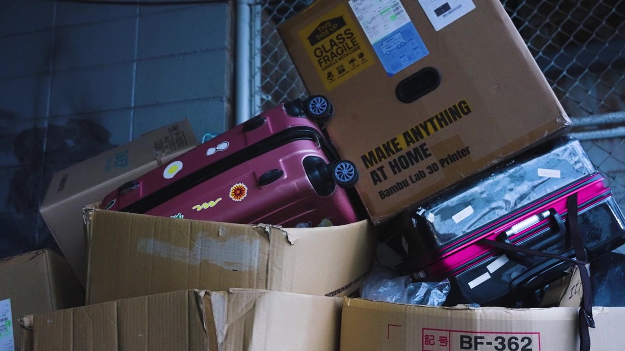 Abandon Trash, boxes and luggage in Nishininari Ward, Osaka