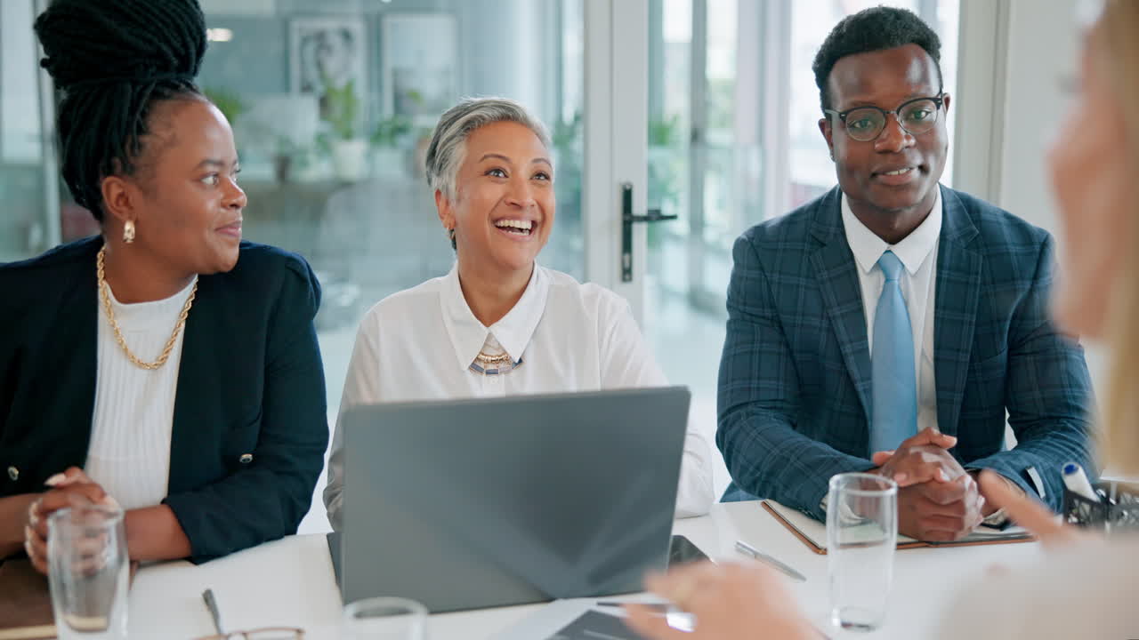 Meeting, recruitment or managers in job interview