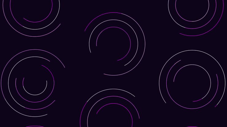 Padrão espiral hipnotizante preto e roxo em fundo escuro