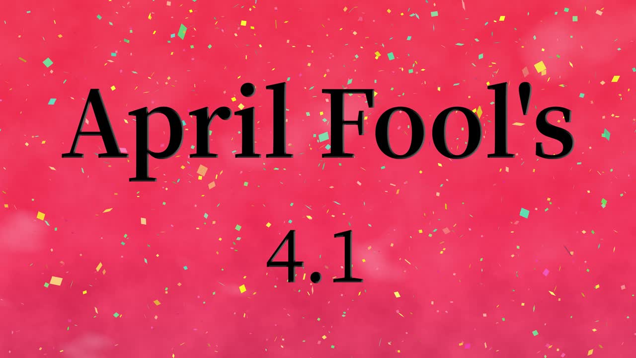 mensaje en inglés del tonto de abril texto animación gráficos en movimiento