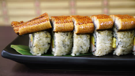 eel  sushi roll - japanese food style