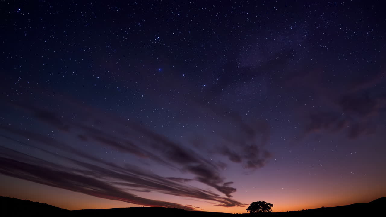 Starry Sunset Landscape