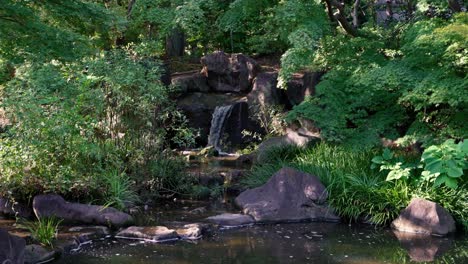 Arroyo-En-Cascada-De-Jardín-De-Estilo-Japonés.