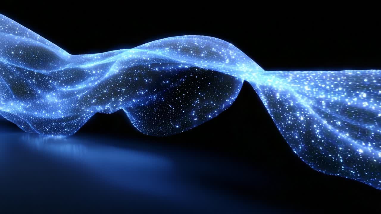 A Stunning Visual Display of Twinkling Stars in a Starlit Wave, Captivatingly Flowing Through a Nebulous Space, Creating an Enchanting Cosmic Atmosphere