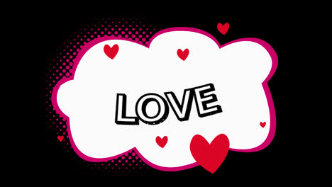 cartoon-love-Comic-Bubble-speech-loop-Animation-video-transparent-background-with-alpha-channel.