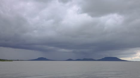 impressive storm clouds over lake balaton,hungary, time lapse footage