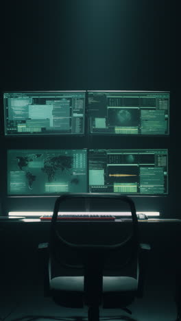 sala de control moderna con varias pantallas