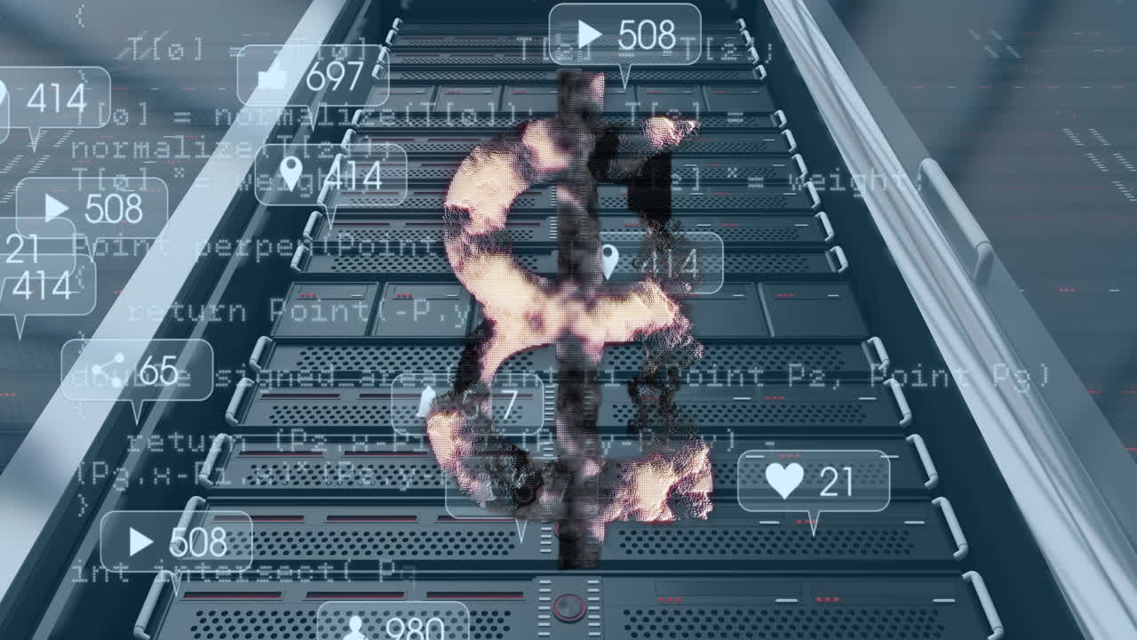 서버  ⁇ 에서 비트코인 기호의 애니메이션